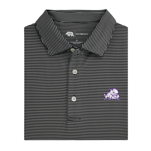 TCU Horned Frog Birdie Stripe Performance Polo