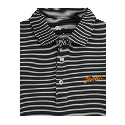 Texas Script Birdie Stripe Performance Polo