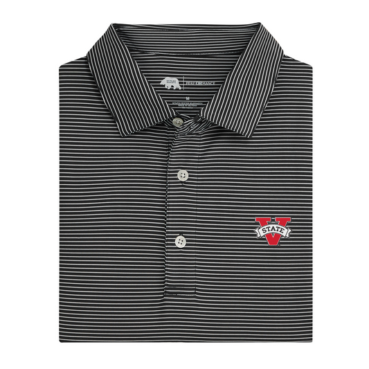 Valdosta State Block V Birdie Stripe Performance Polo