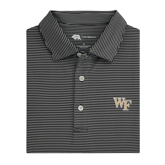 Wake Forest WF Birdie Stripe Performance Polo