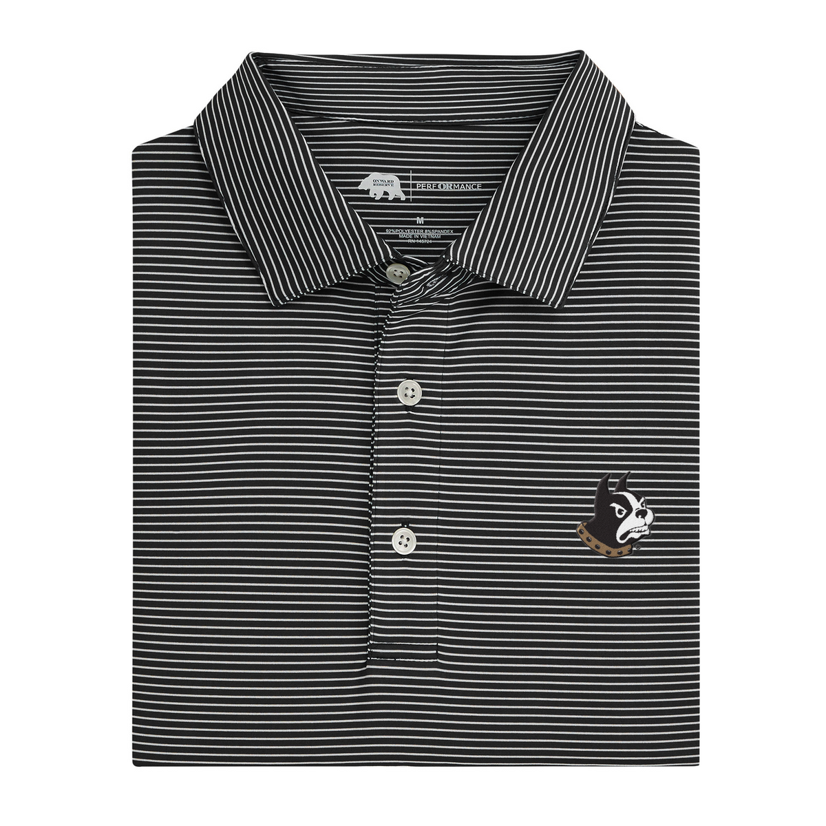 Wofford Terrier Birdie Stripe Performance Polo