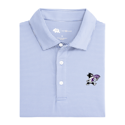 Kansas State Willie The Wildcat Birdie Stripe Performance Polo