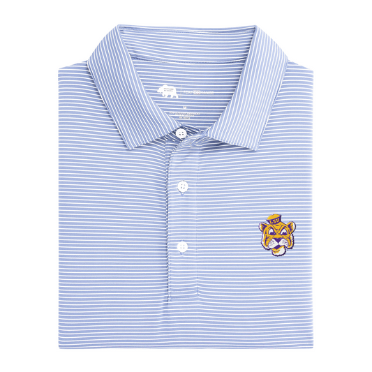 LSU Vintage Sailor Mike Birdie Stripe Performance Polo