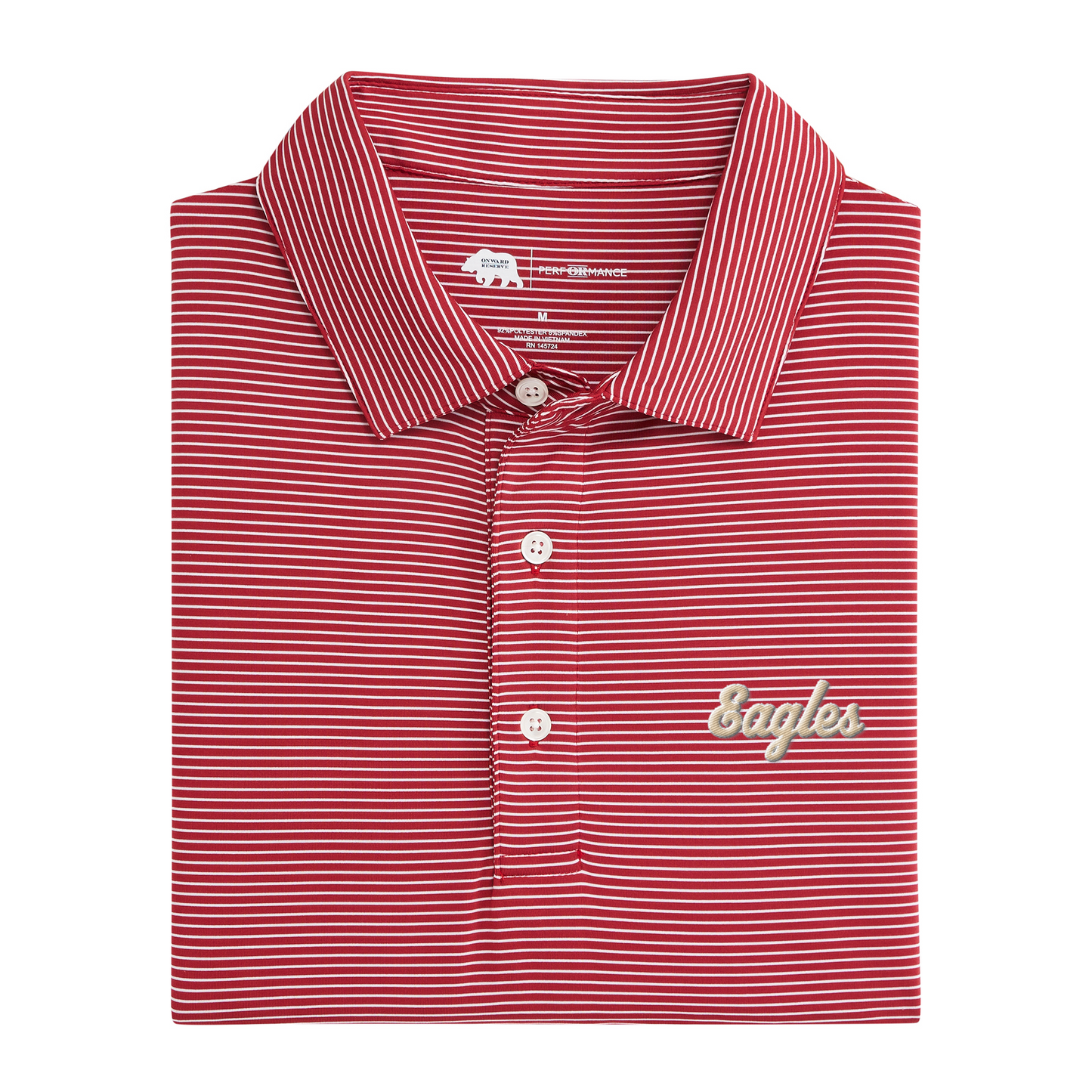 Boston College Eagles Script Birdie Stripe Performance Polo