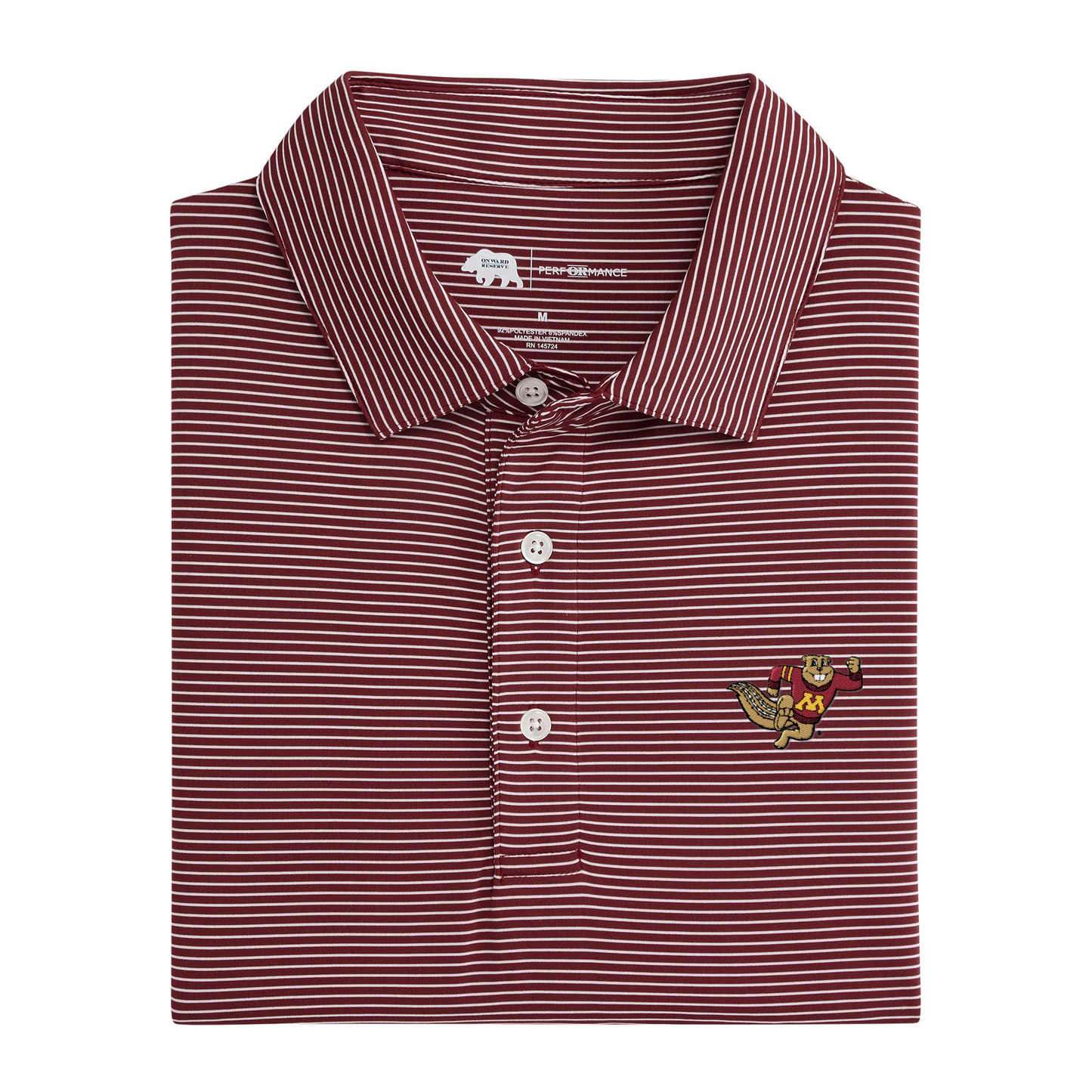 Minnesota Golden Gopher Birdie Stripe Performance Polo