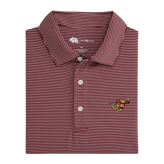 Minnesota Golden Gopher Birdie Stripe Performance Polo
