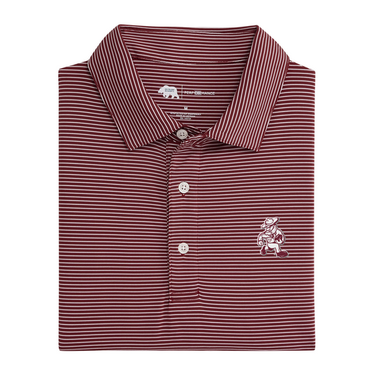 Texas A&M Ol' Sarge Birdie Stripe Performance Polo