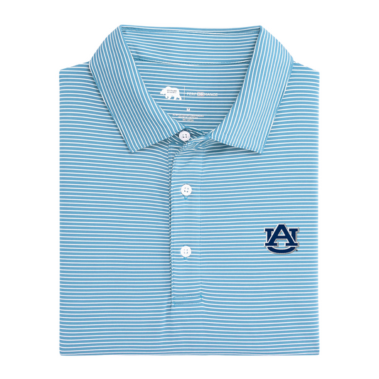 Auburn AU Birdie Stripe Performance Polo