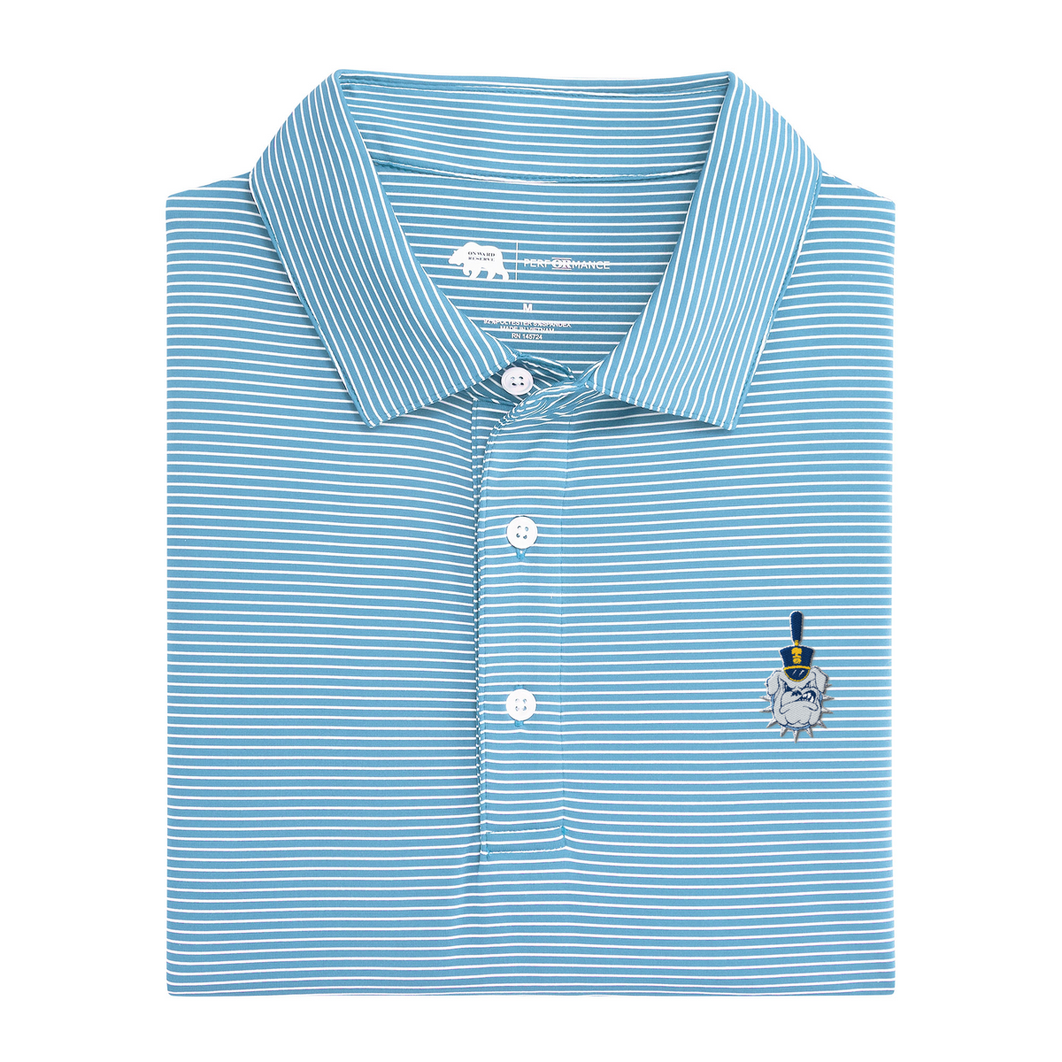 The Citadel Spike Birdie Stripe Performance Polo