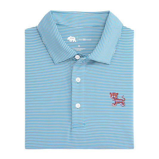 Clemson Vintage Tiger Birdie Stripe Performance Polo