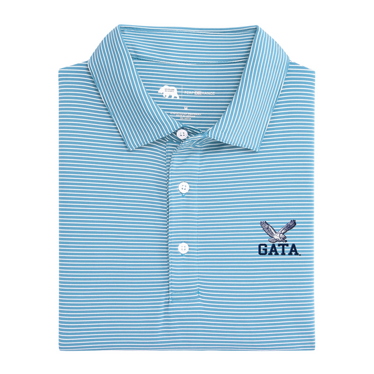 Georgia Southern Vintage GATA Eagle Birdie Stripe Performance Polo