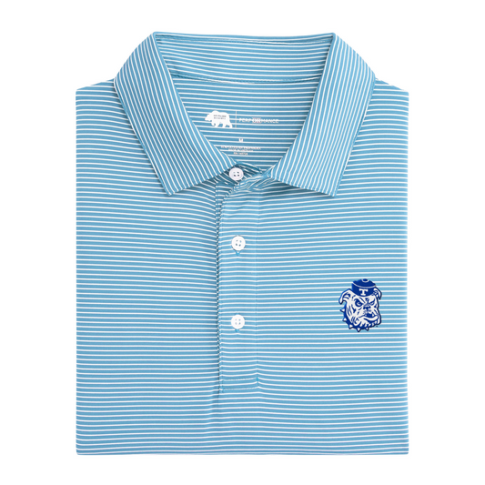 Louisiana Tech Vintage Bulldog Birdie Stripe Performance Polo