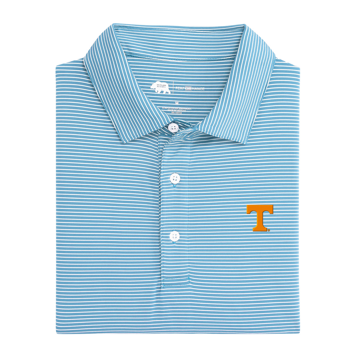 Tennessee Power T Birdie Stripe Performance Polo