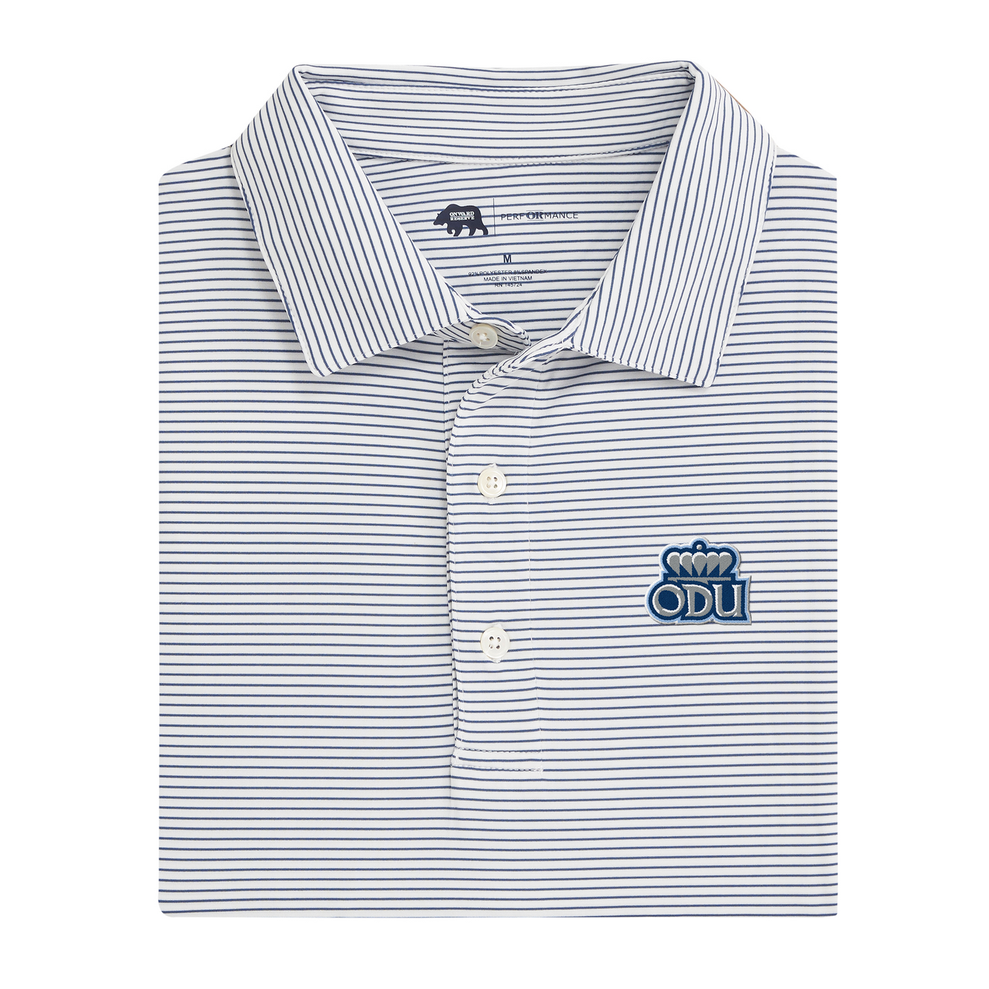 Old Dominion Primary Birdie Stripe Performance Polo