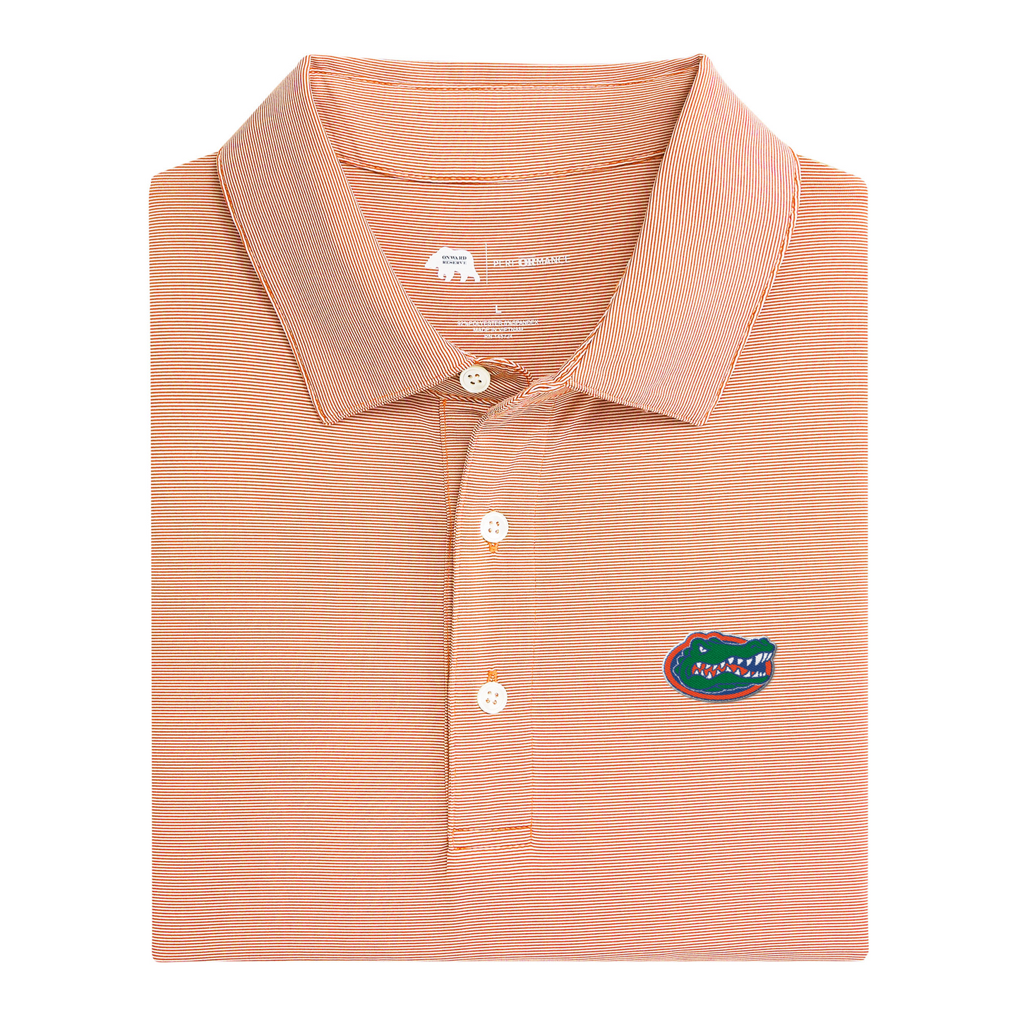 Florida Gator Head Hairline Stripe Performance Polo