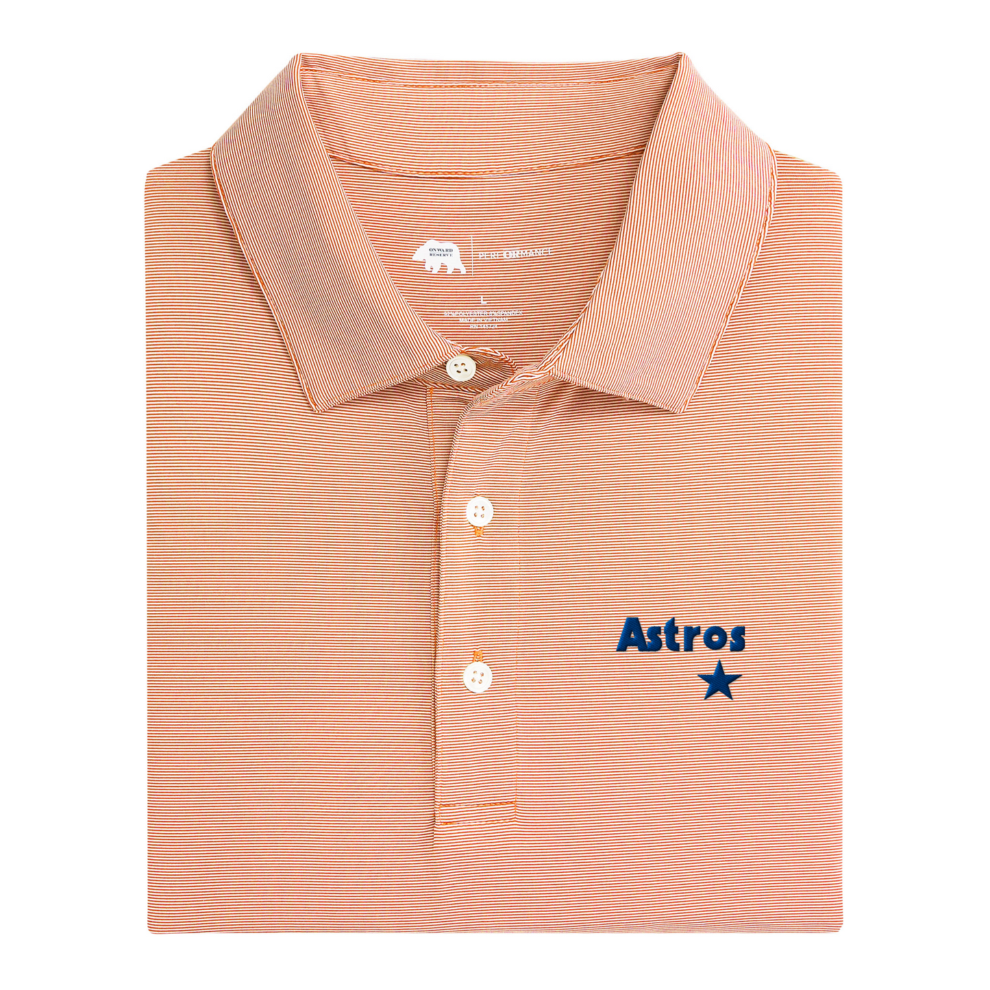 Astros Cooperstown - 1980-82 Astros Hairline Stripe Performance Polo