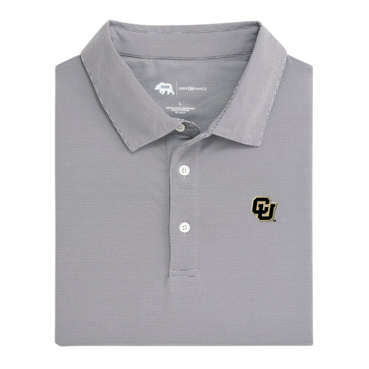 Colorado CU Hairline Stripe Performance Polo - Nine Iron