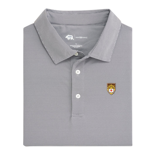Lehigh Crest Hairline Stripe Performance Polo - Nine Iron