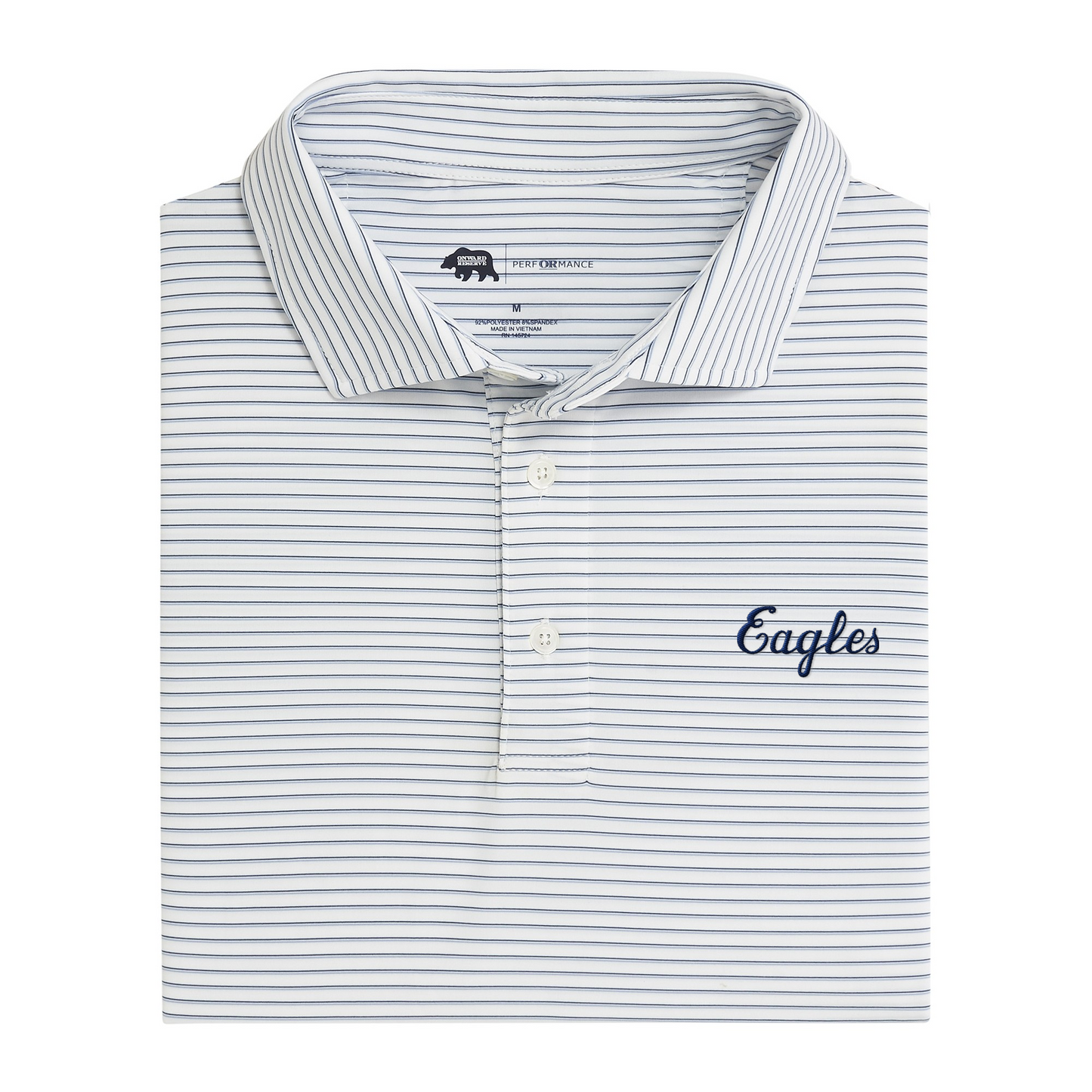 Georgia Southern Eagles Baseball Script Scout Stripe Performance Polo