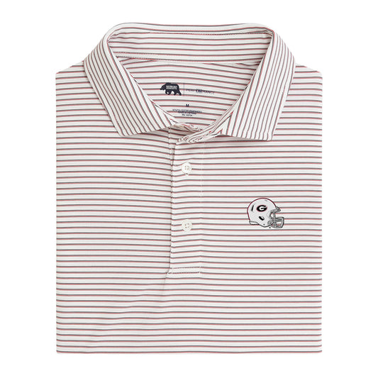 UGA Whiteout Helmet Scout Stripe Performance Polo - Red
