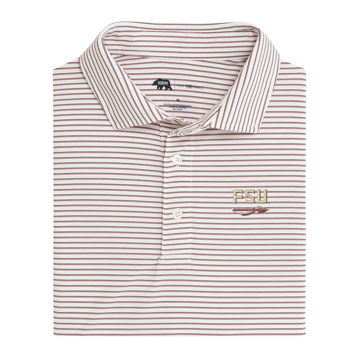 Florida State FSU Spear Scout Stripe Performance Polo - Red