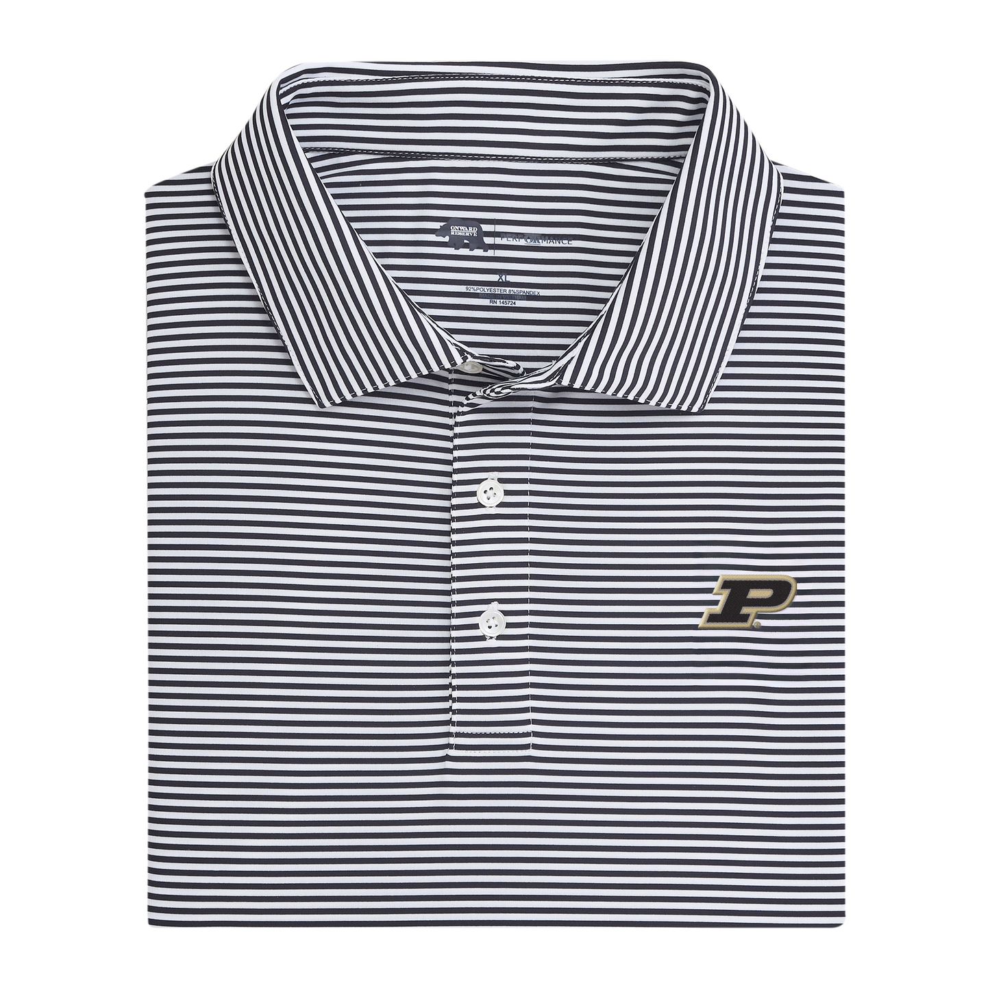 Purdue P Echo Stripe Performance Polo