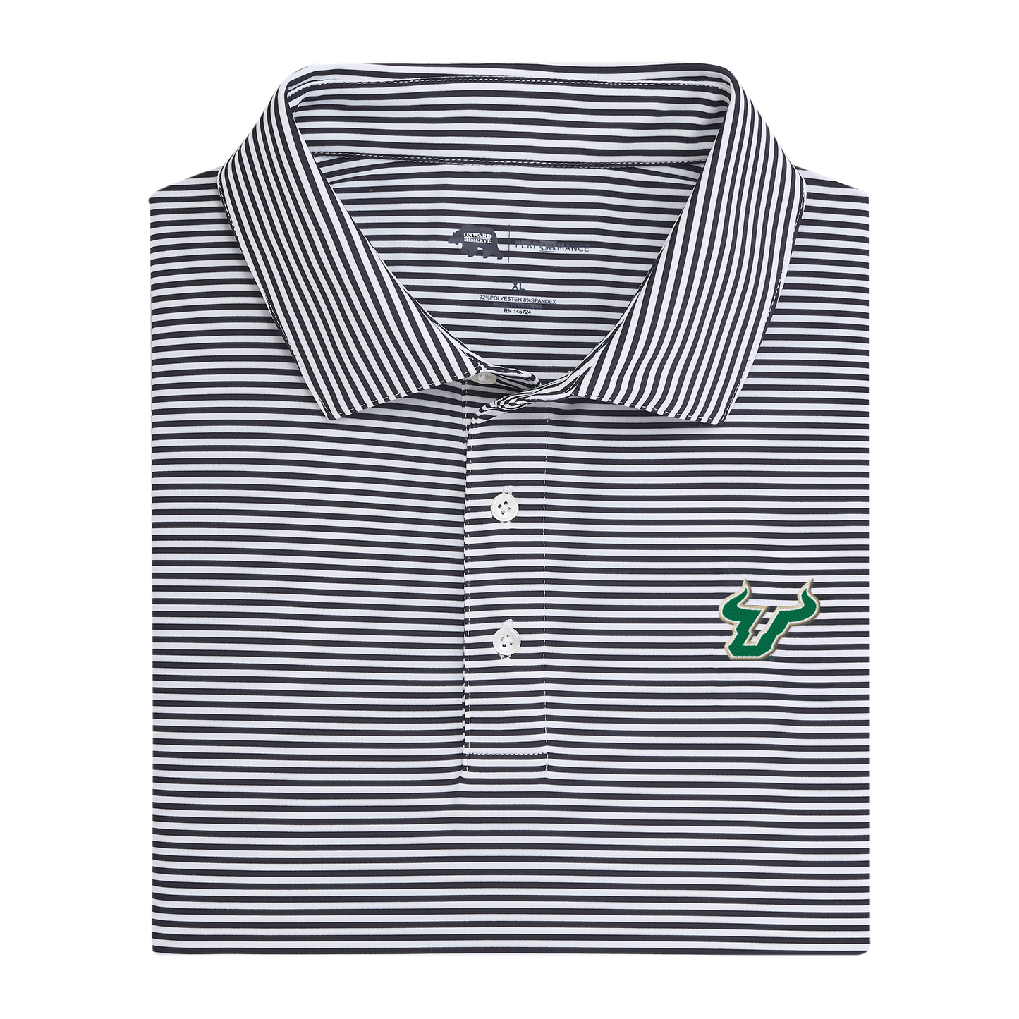South Florida USF Echo Stripe Performance Polo