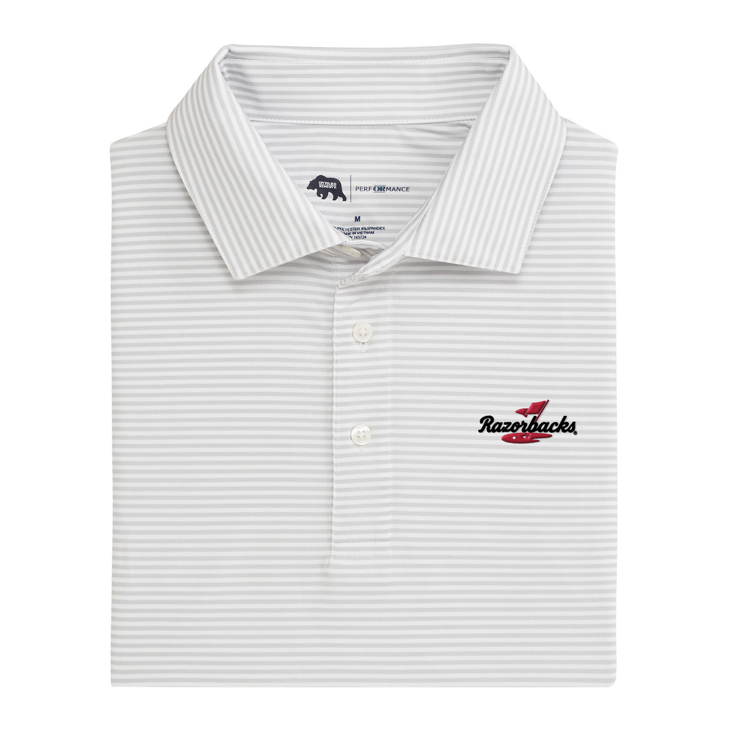 Arkansas Razorbacks Golf Echo Stripe Performance Polo