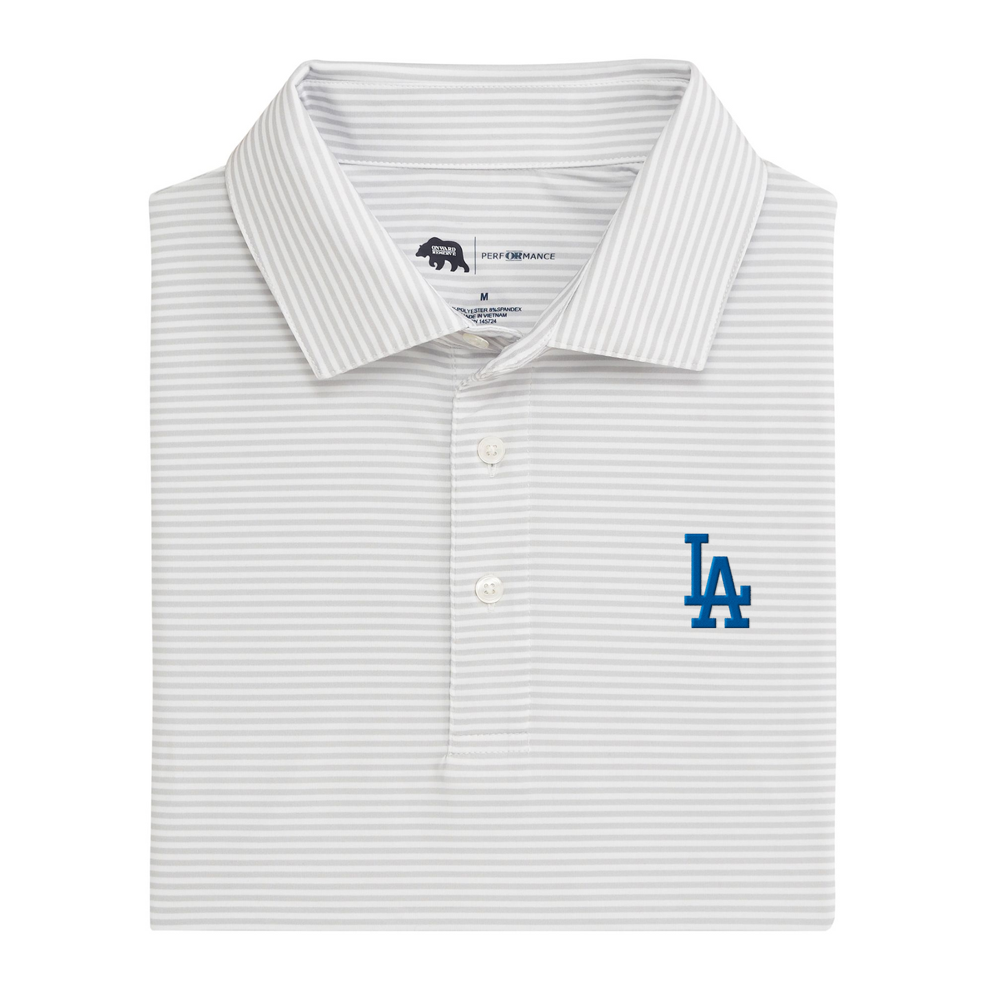 Dodgers LA Echo Stripe Performance Polo