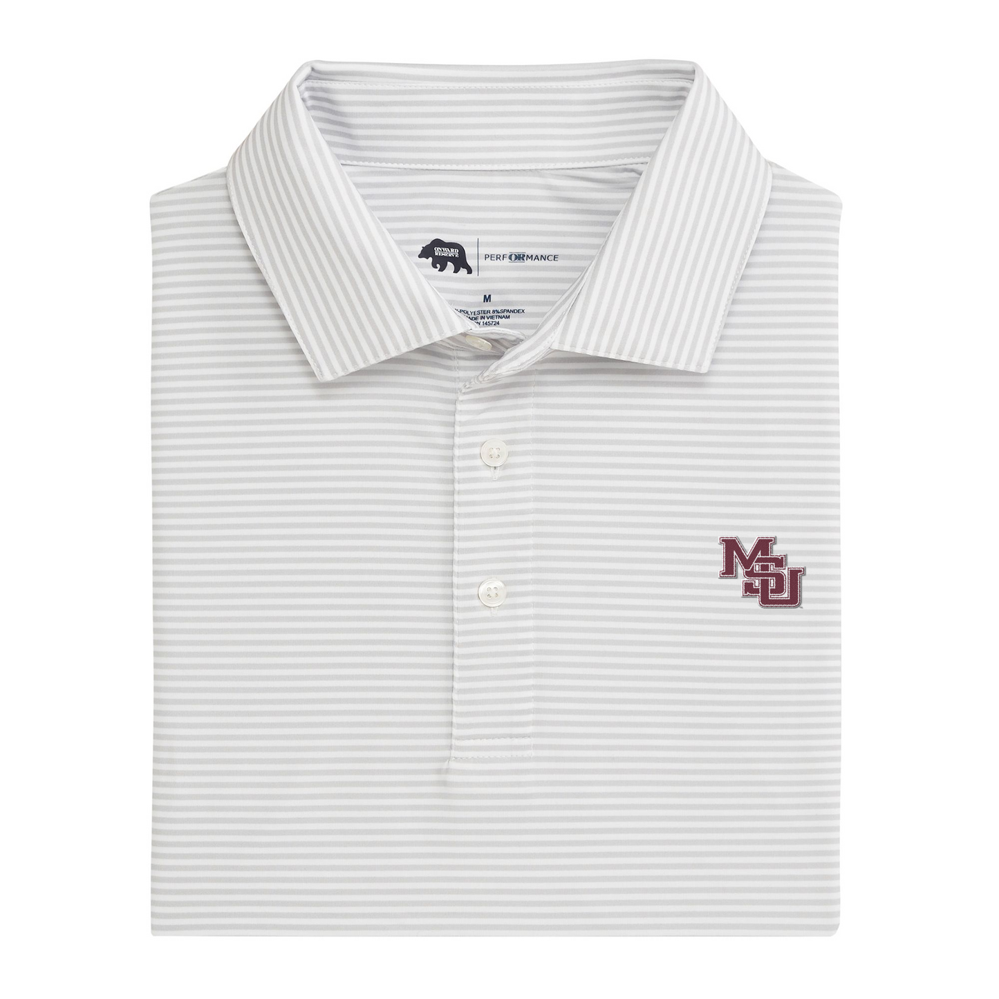Mississippi State Vintage MSU Echo Stripe Performance Polo
