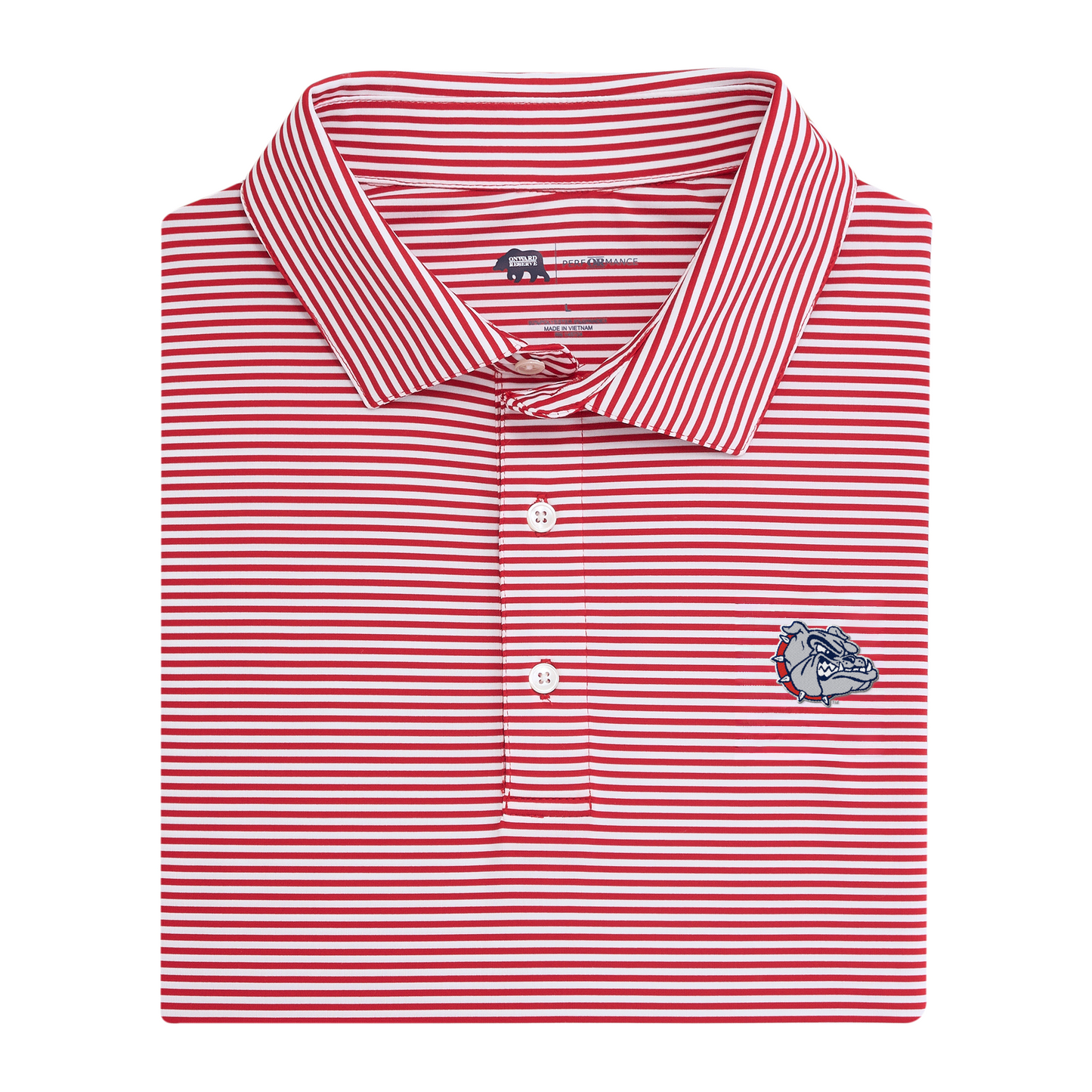 Gonzaga Bulldog Echo Stripe Performance Polo