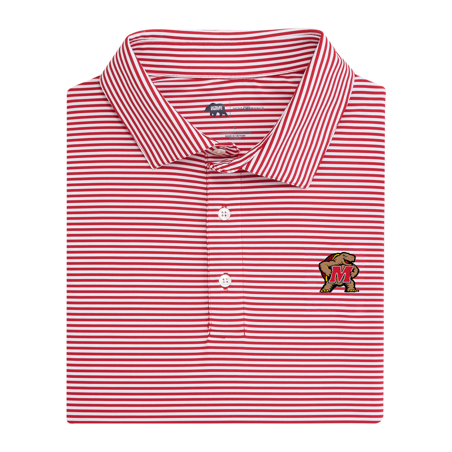 Maryland Terrapin Echo Stripe Performance Polo
