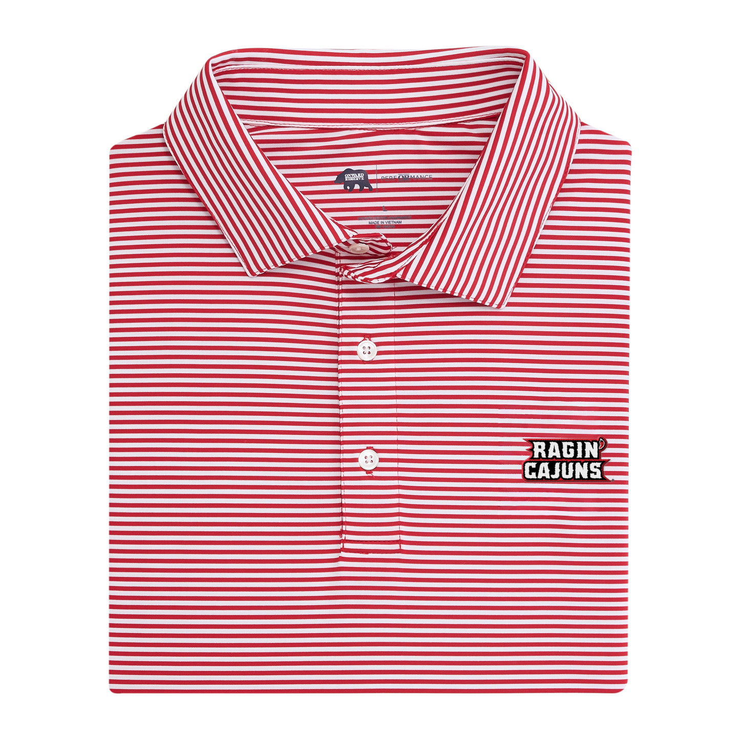 Louisiana Lafayette Ragin Cajuns Echo Stripe Performance Polo