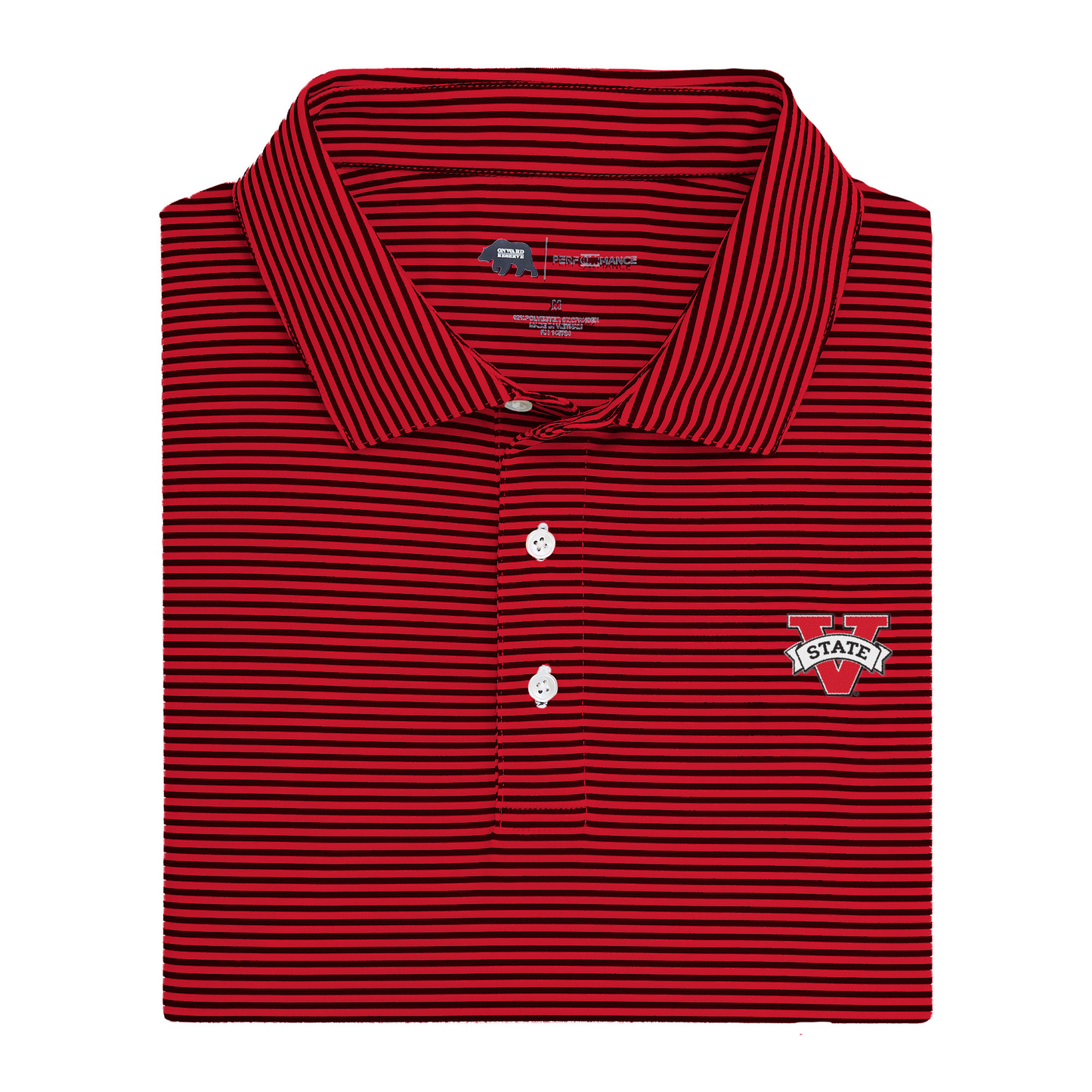 Valdosta State Block V Echo Stripe Performance Polo