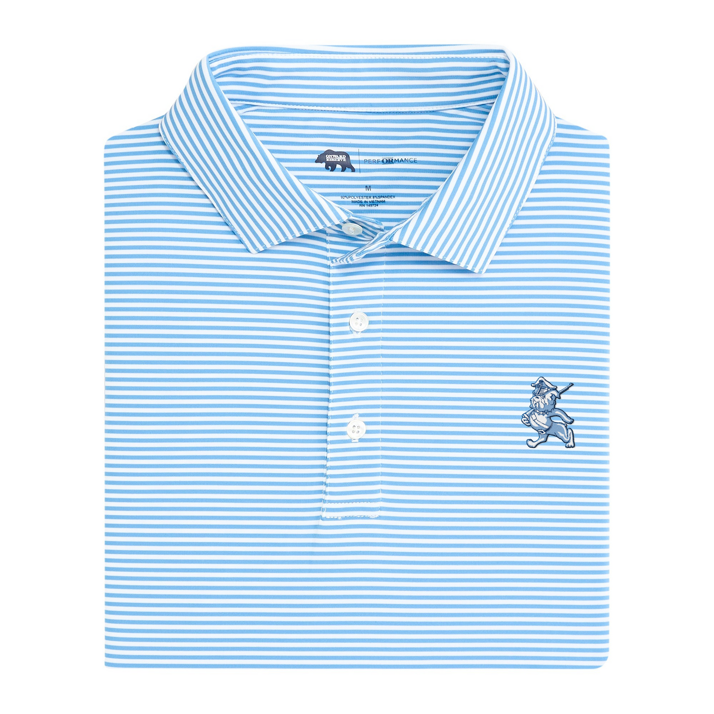 The Citadel Marching Bulldog Echo Stripe Performance Polo