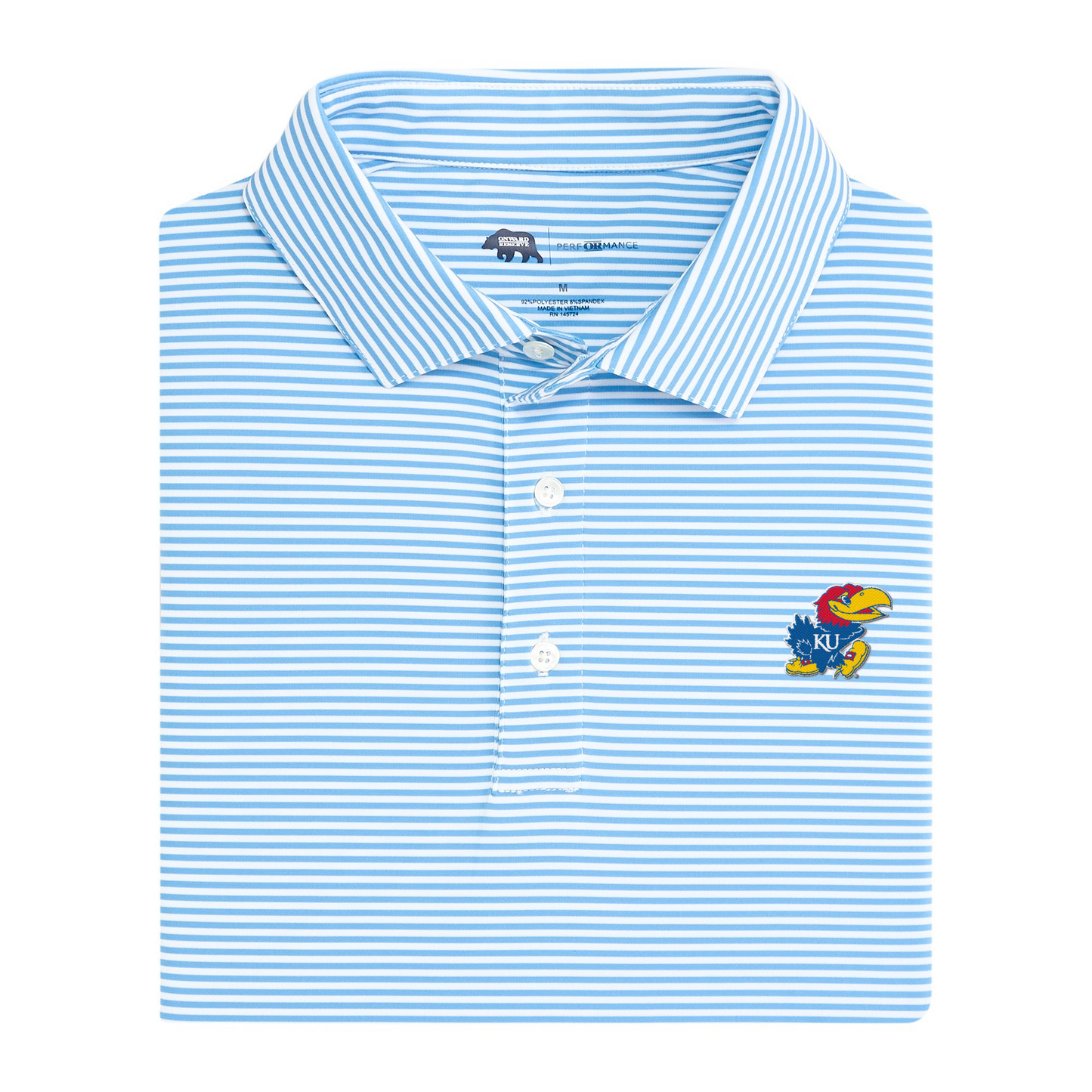 Kansas Echo Stripe Performance Polo