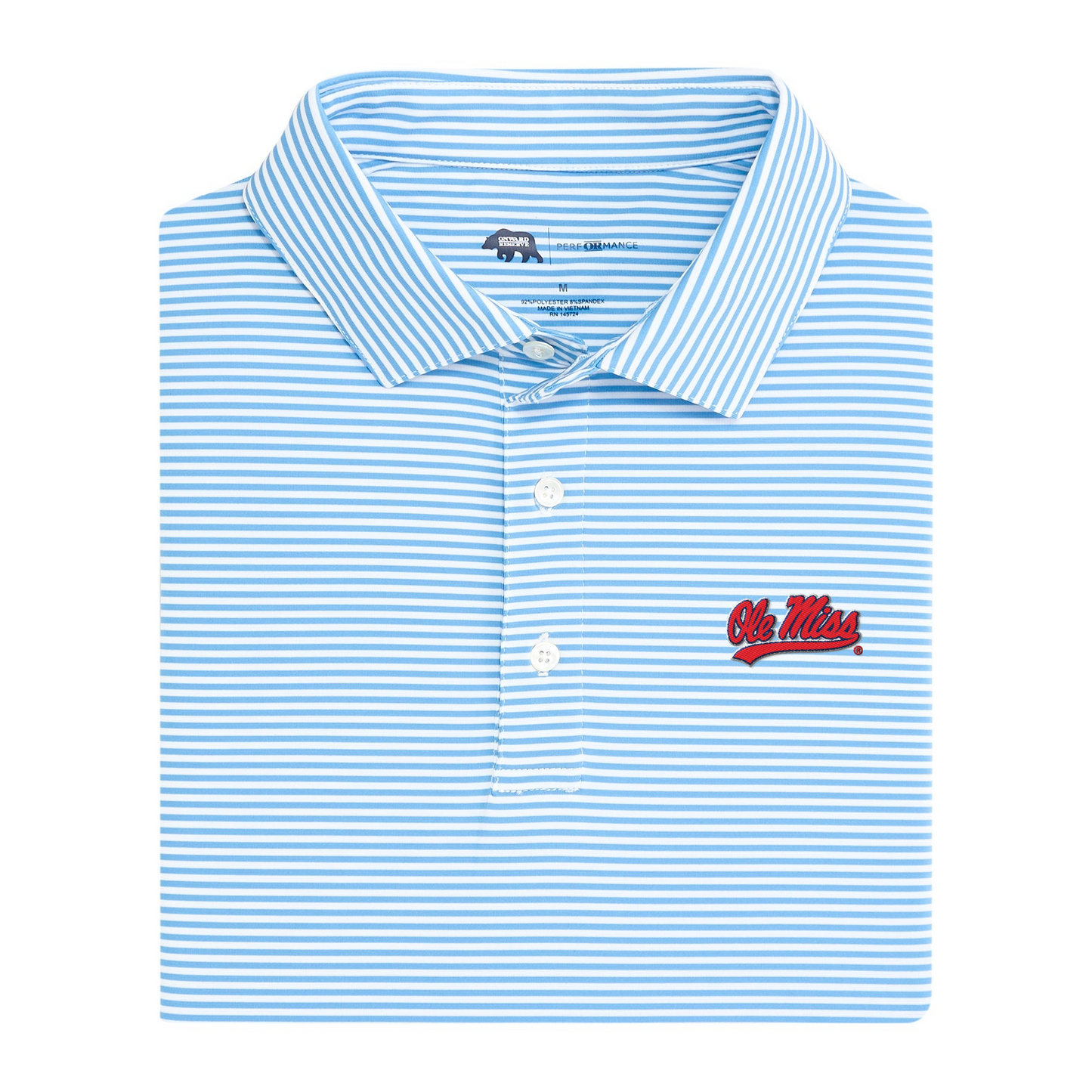 Ole Miss Rebels Baseball Echo Stripe Performance Polo