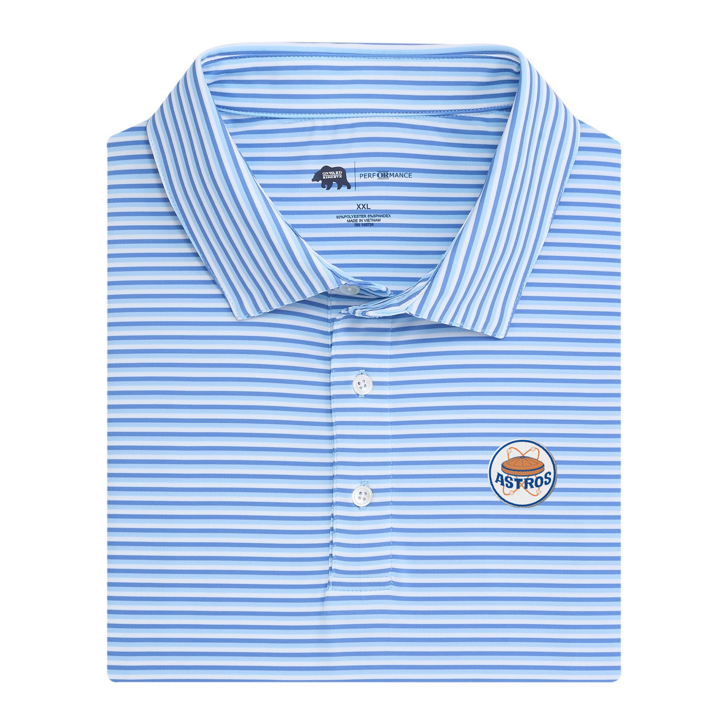 Astros Cooperstown - 1972 Astrodome Tri Stripe Performance Polo