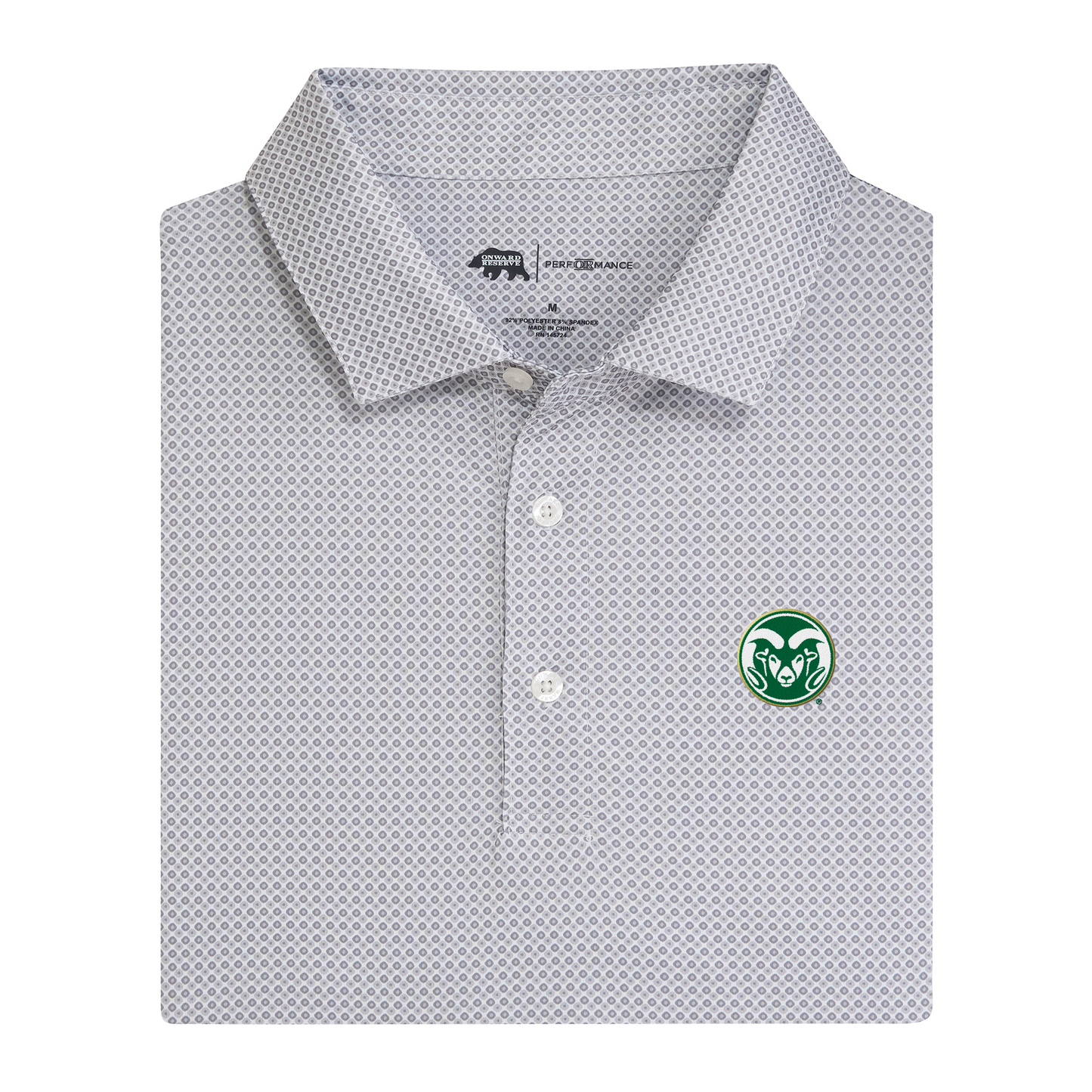 Colorado State Ram League Printed Performance Polo