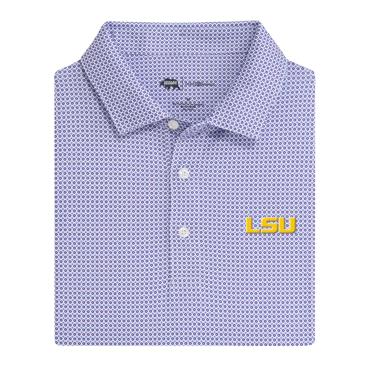 LSU League Printed Performance Polo