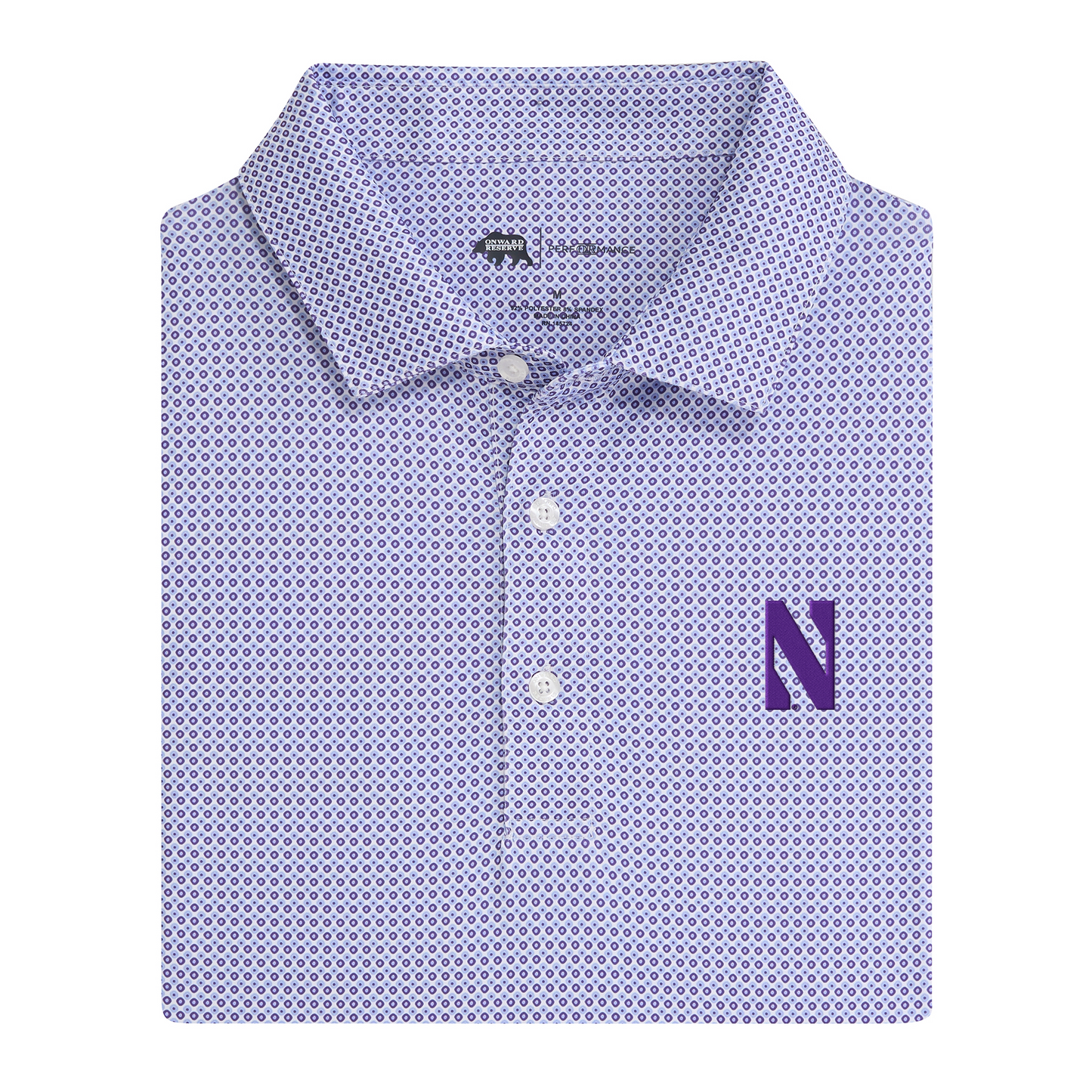 Northwestern N League Printed Performance Polo