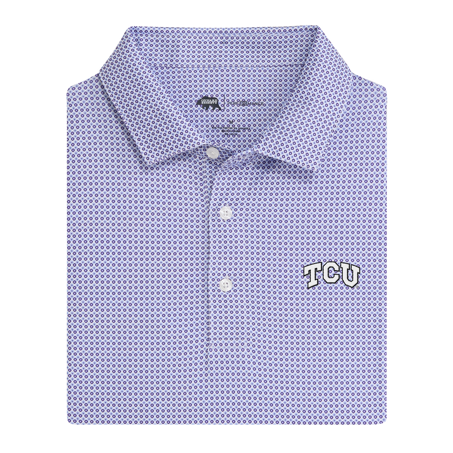 TCU League Printed Performance Polo