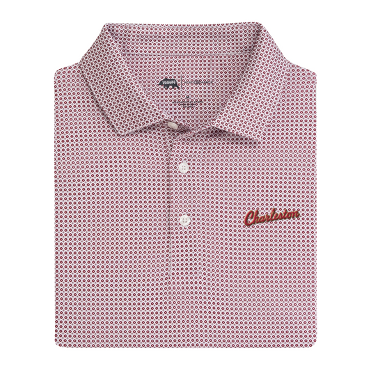 College of Charleston Script League Printed Performance Polo