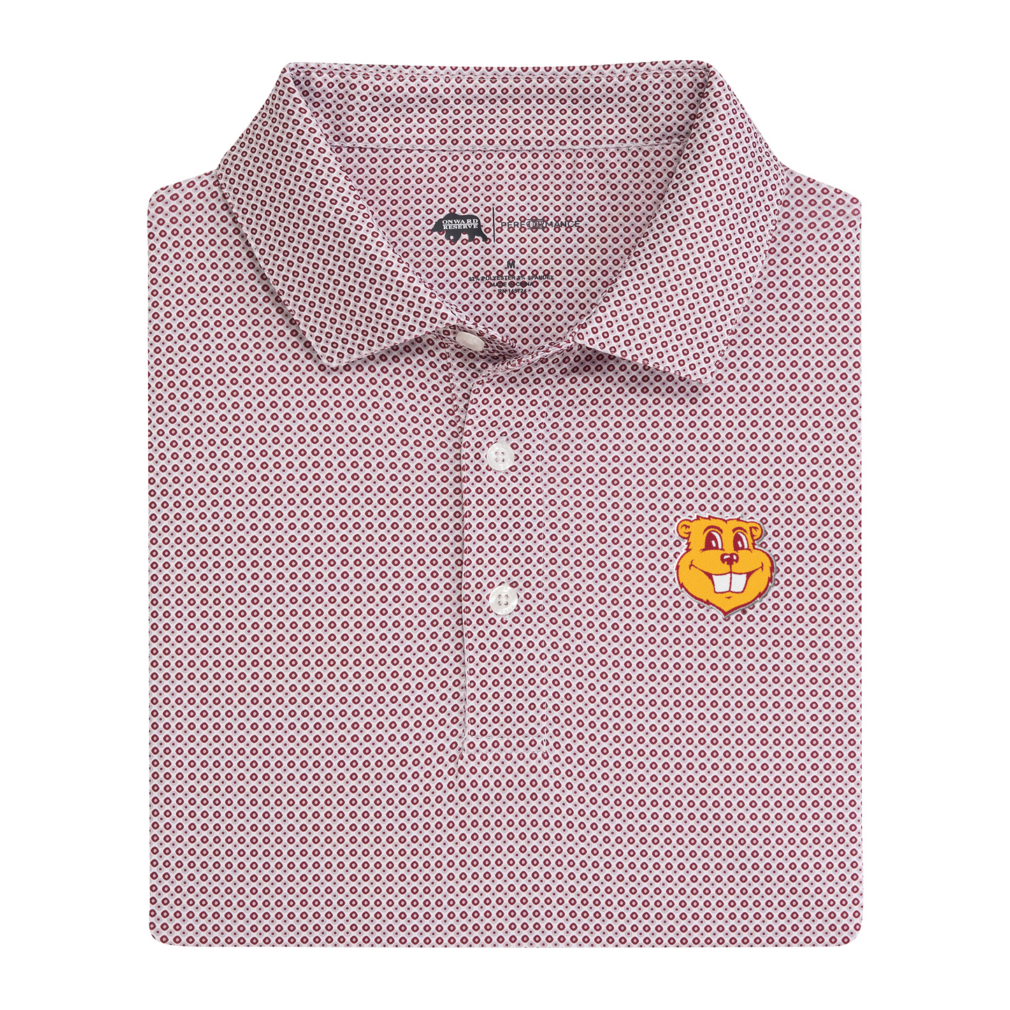 Minnesota Golden Gopher Head League Printed Performance Polo