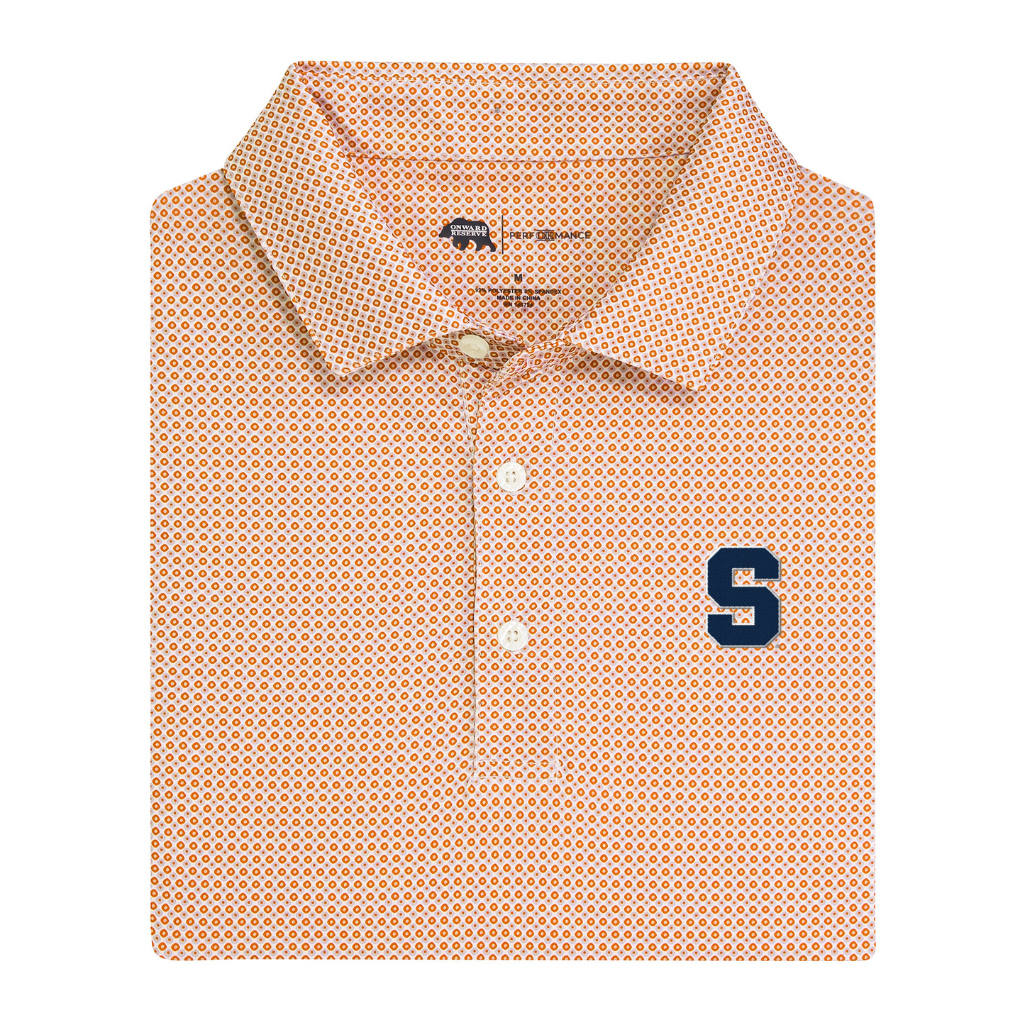 Syracuse Block S League Printed Performance Polo