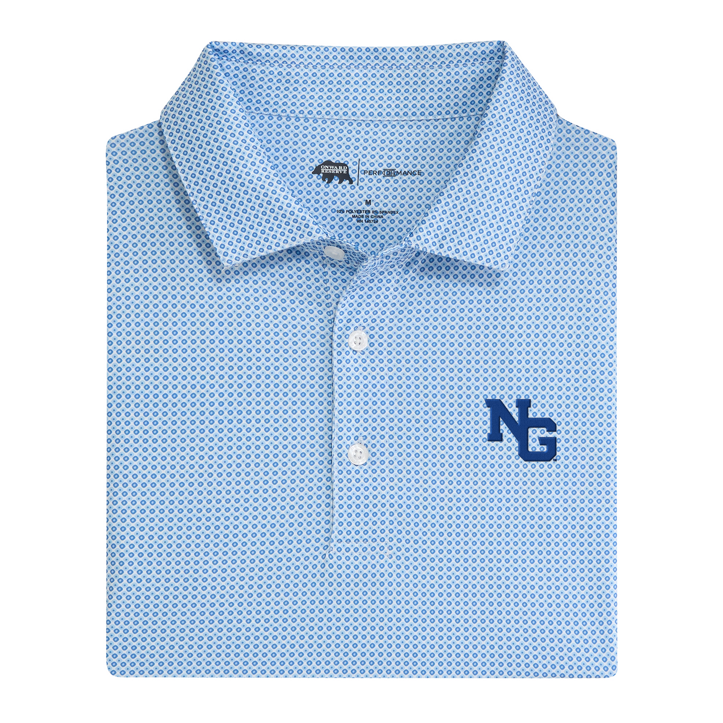 North Georgia Block NG League Printed Performance Polo