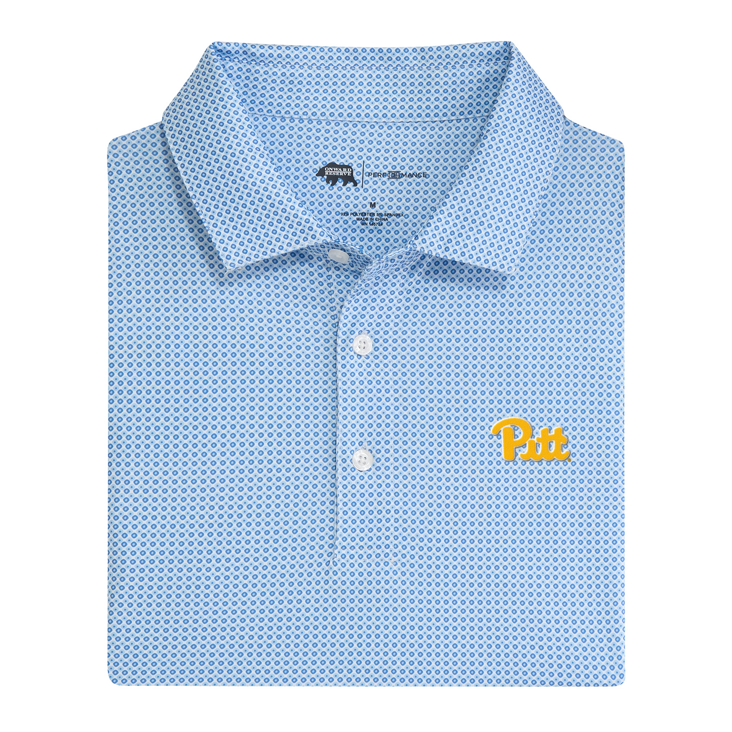 Pitt Script League Printed Performance Polo