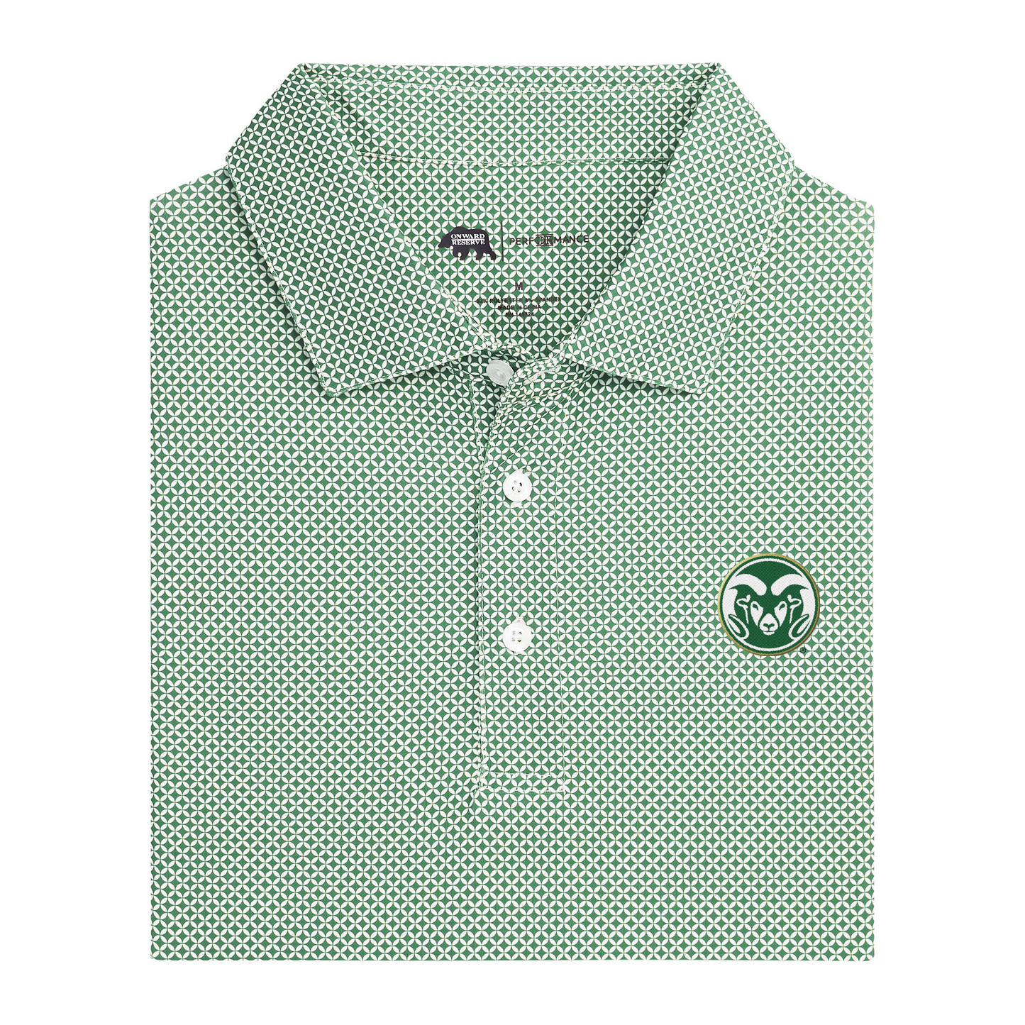 Colorado State Ram Scope Printed Performance Polo