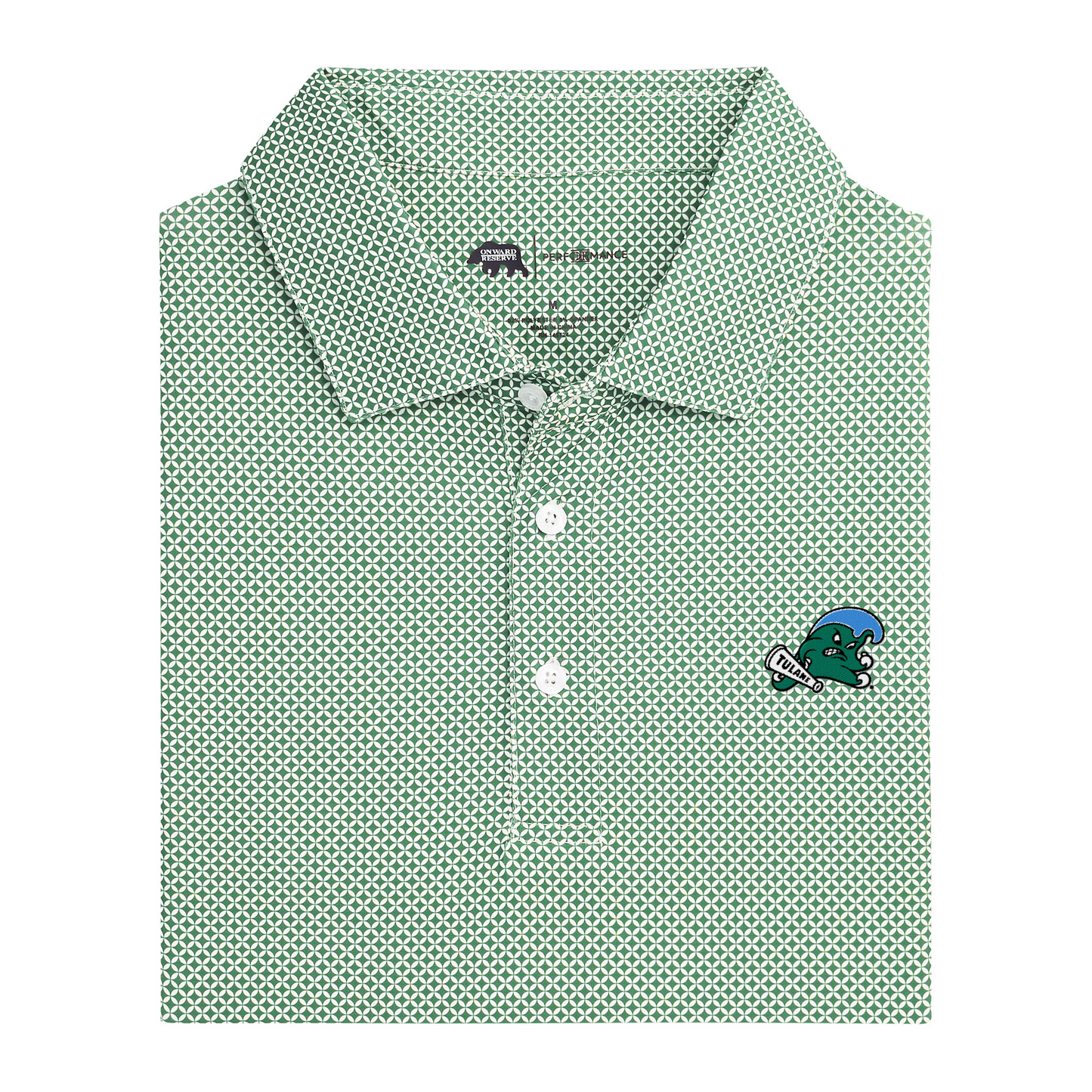 Tulane Green Wave Scope Printed Performance Polo