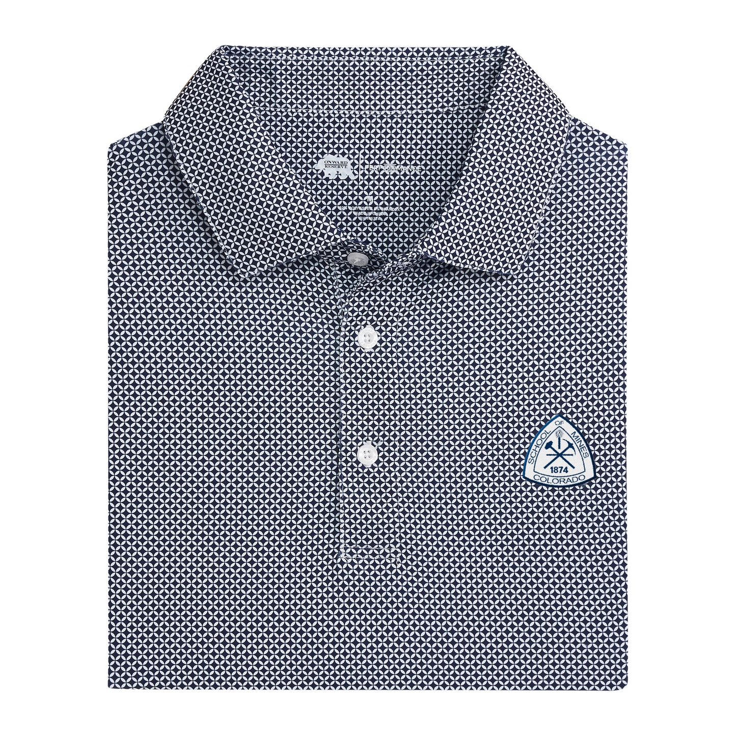 Colorado School of Mines Crest Scope Printed Performance Polo